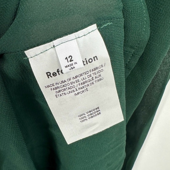 NEW Reformation Nikita Green Midi Dress Size 12 - Picture 7 of 7